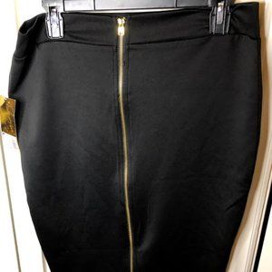 Nicki Minaj Black Midi Skirt Back Zipper
